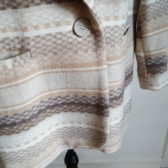 VTG BRAETAN Women's Wool Southwestern Aztec Tribal Blazer Sz Large - Picture 4 of 7